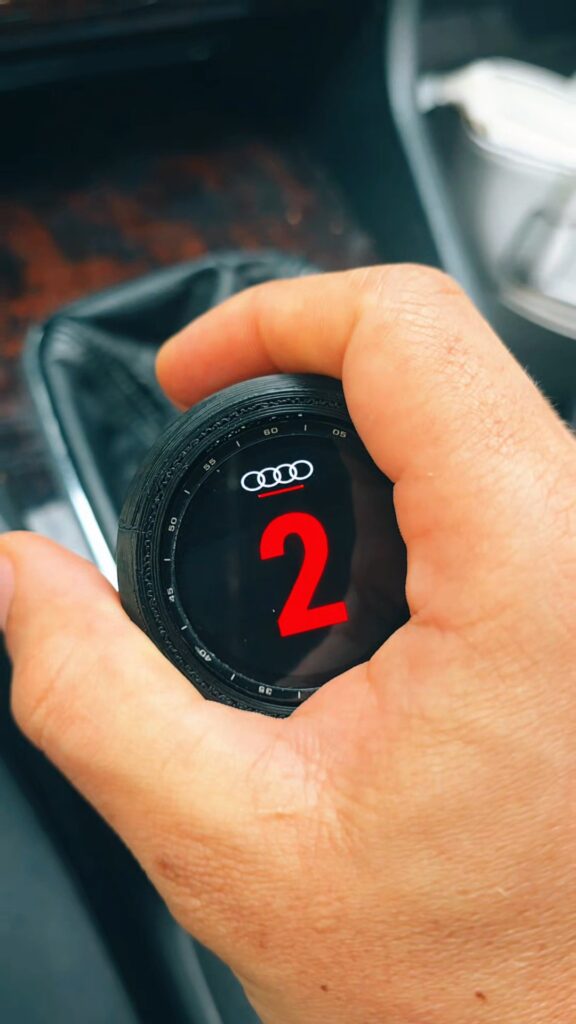 TicWatch no câmbio do Audi A4 B5