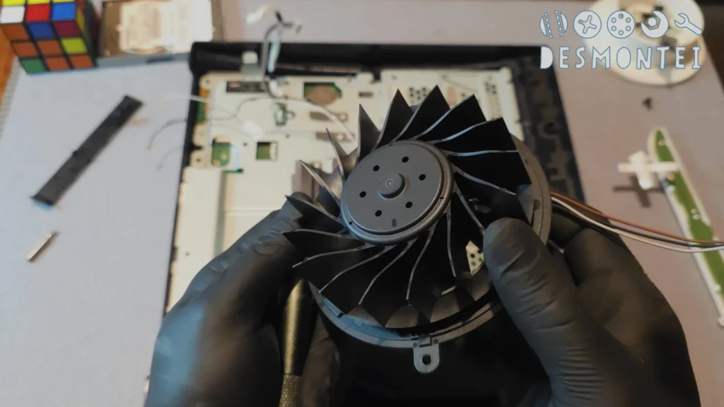 Cooler fan e dissipador incrivelmente limpos do PS3